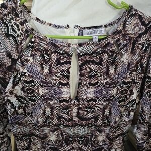 JLo snake print dress in purple size small